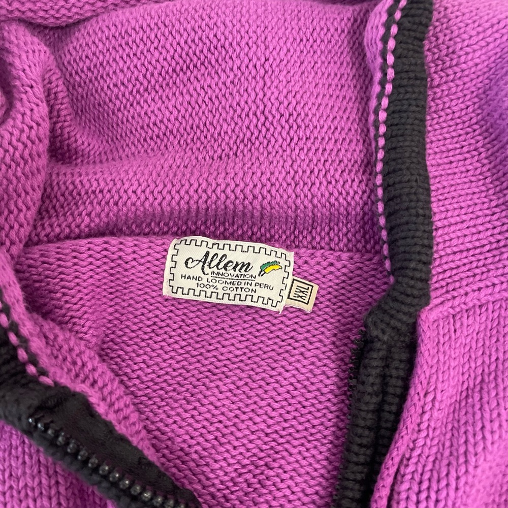 Vibrant Purple Patchwork Cardigan - image 4